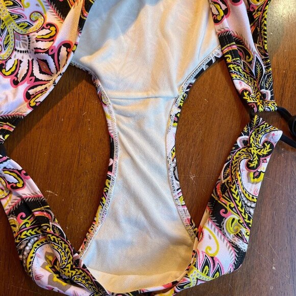 Ninety Six Degrees Bandeau Bikini Womens L/XL Gypsy Paisley Tassel Bohemian Boho - Picture 15 of 16